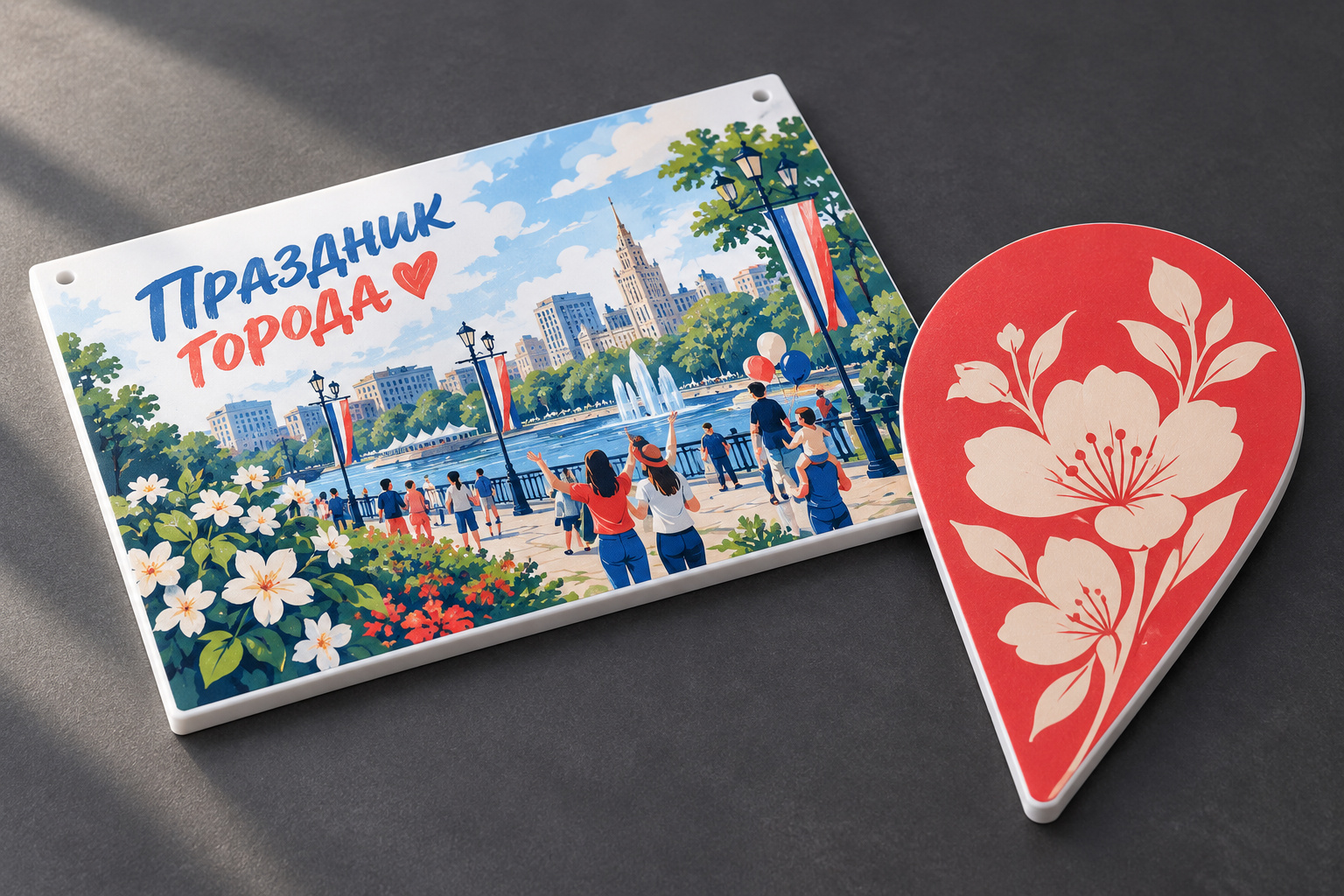 Плоская печатная вставка и фигурная деталь для оформления мероприятия